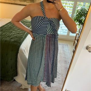 0 ANTHROPOLOGIE ONE SHOULDER MIDI DRESS